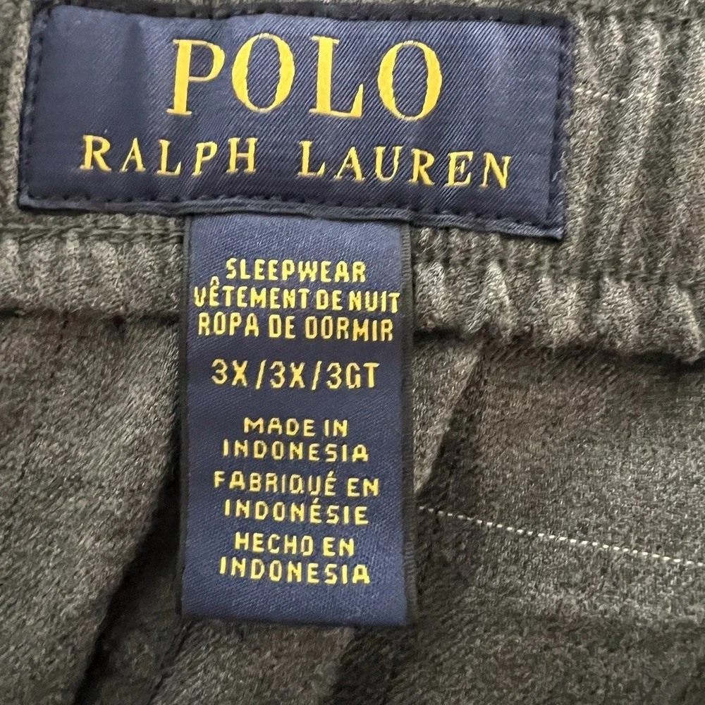 New Polo Ralph Lauren Sleepwear Men's Pyjama Pants 3X Window Pane Plaid